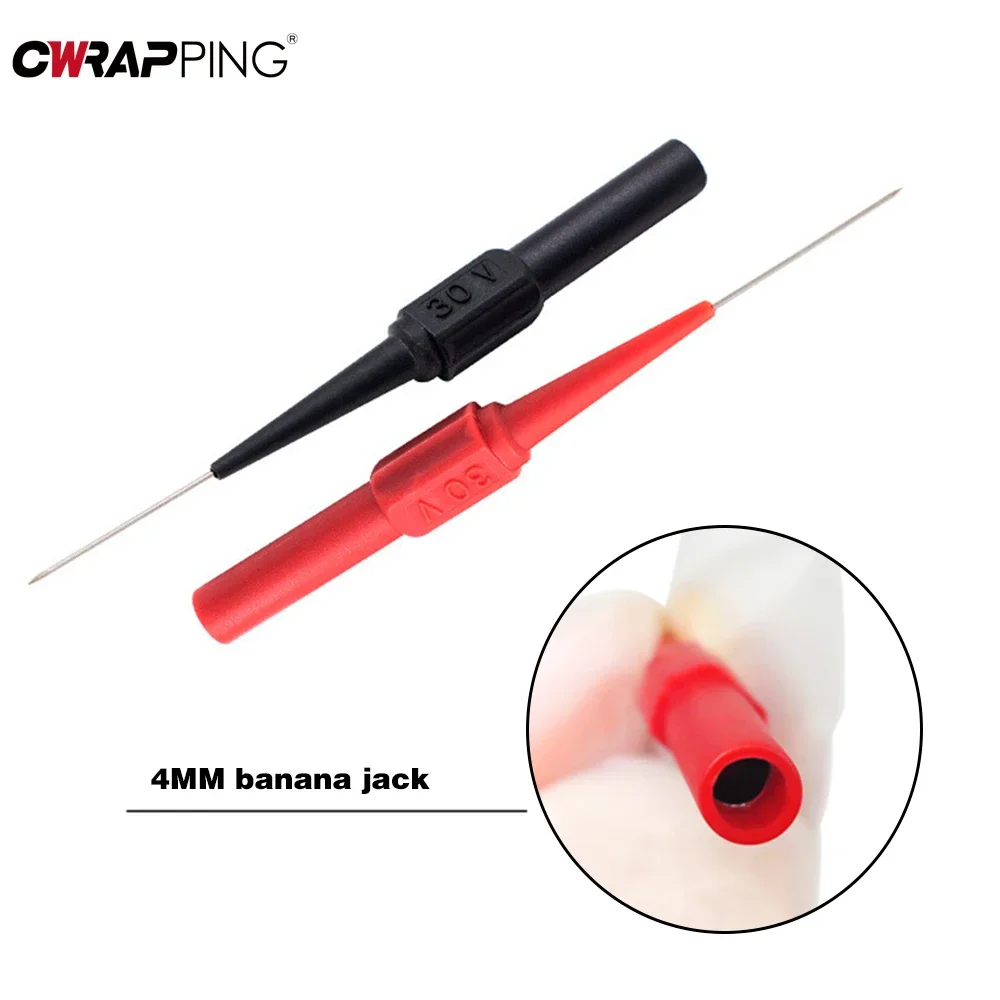 2/4/8PCS Car Tip Probes Diagnostic Tools Insulation Piercing Needle Non-destructive Multimeter Test Pen Clamp Copper Lead Tools 2