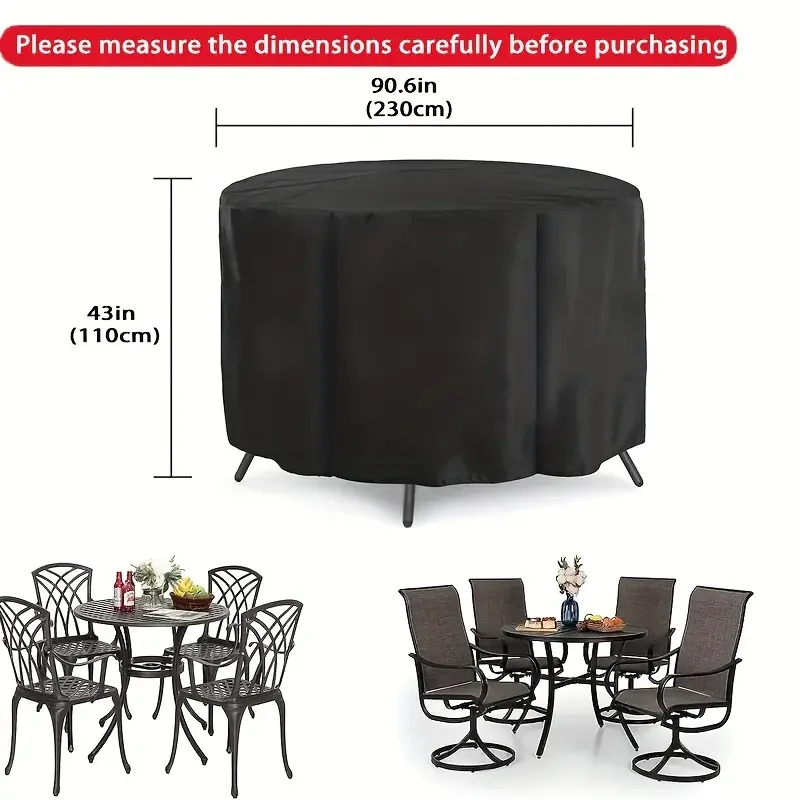 Fire Pit Cover Round Patio Furniture Cover for Deck, Lawn and Backyard Patio Outdoor Fireplace Dust Resistant