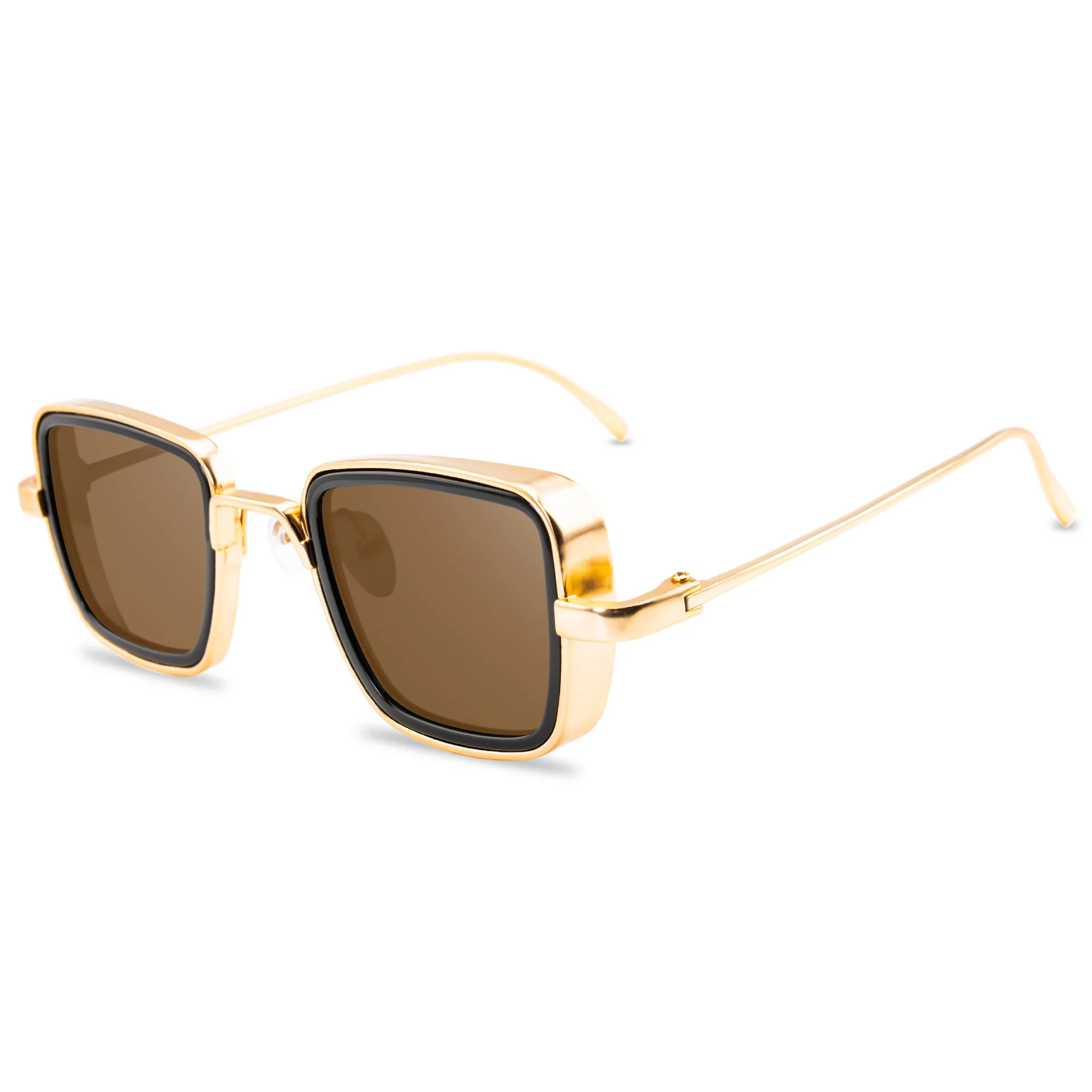 Vintage Steampunk Square Sunglasses - Unisex Brand Designer Colorful Summer Shades