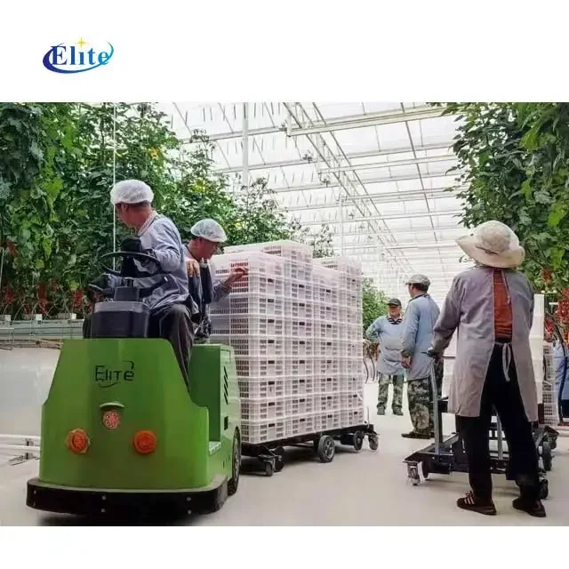 Gewächshaus Rolling Pipe Rail Harvest Trolley Cart für Pfeffer