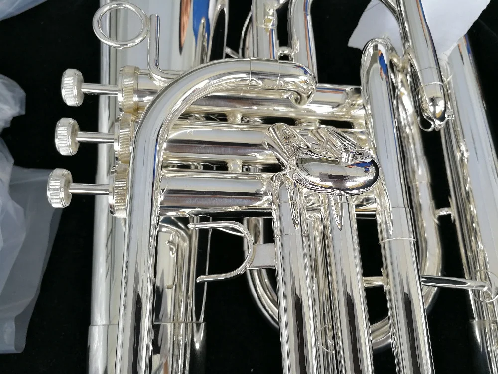 High Grade Gold Lacquer Bb Tone Marching Piston Euphonium With 3 Stainless Steel Pistons (JME-240)