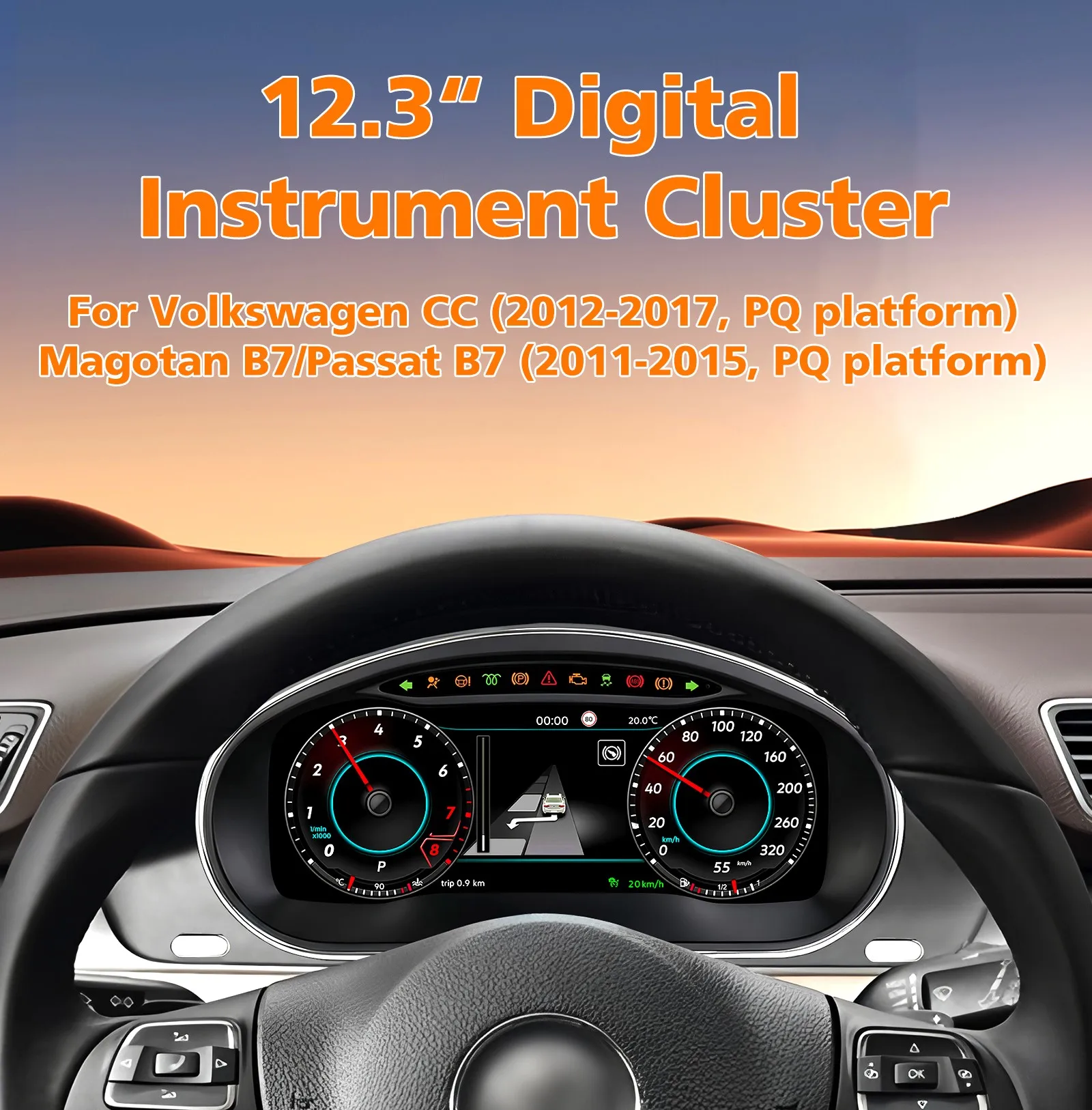 Panel de Instrumentos Digital para Volkswagen VW CC 2012-2017 Magotan B7 Passat B7 2011-2015, Cabina Virtual, Velocímetro, Panel de Control, Carplay, Android Auto 1