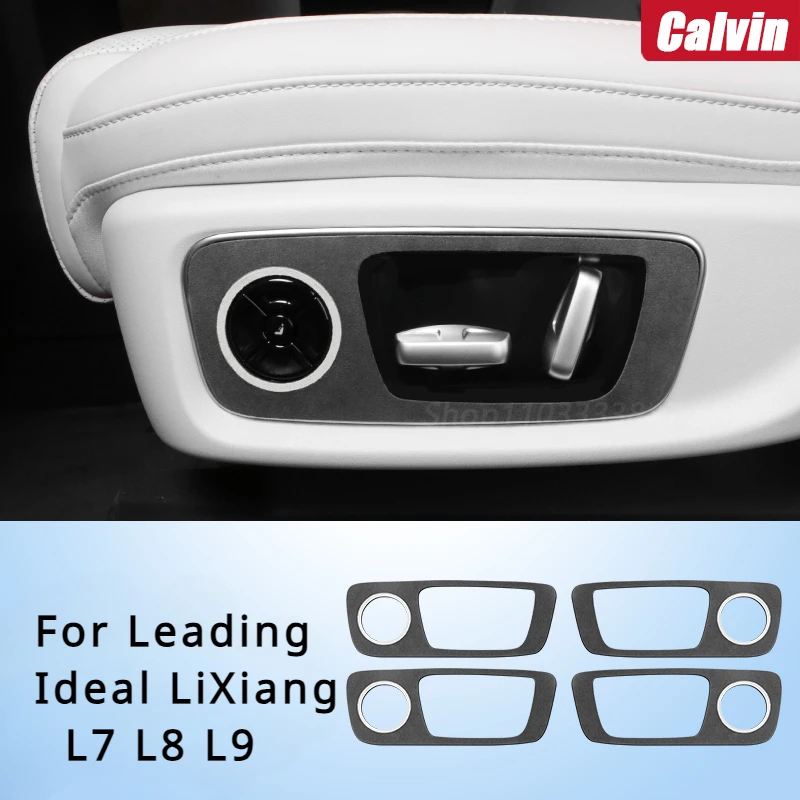 

For Leading Ideal LiXiang L7 L8 L9 2022 2023 Car Seat Adjustment Panel Suede Protective Sticker Interior Accessories