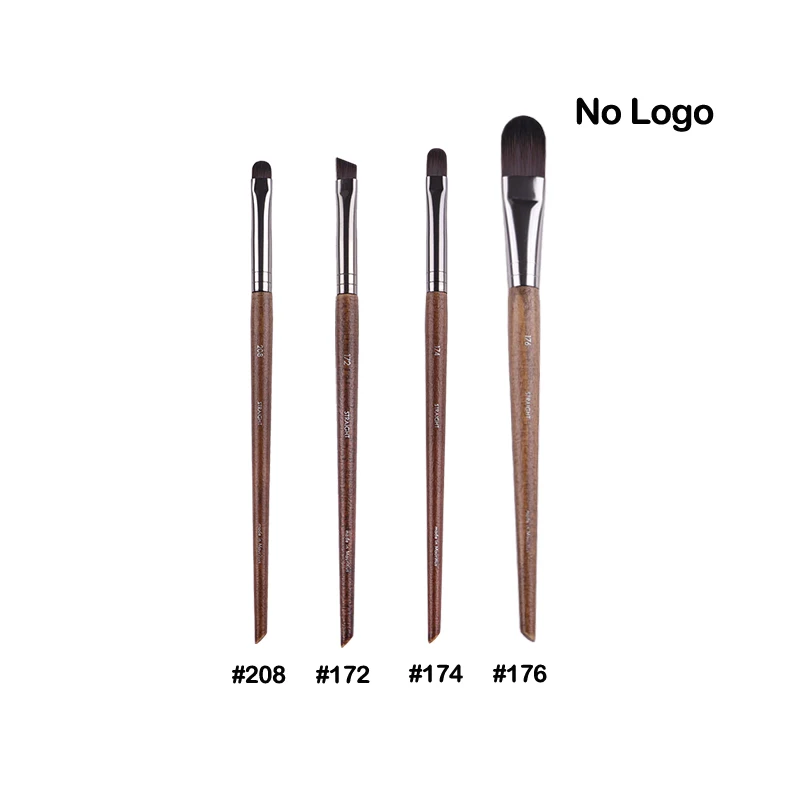 4 개/대 아이 메이크업 브러쉬 디테일 아이 섀도우 립 라이너 Natural wood PrecisioSmudge 컨실러 메이크업 브러쉬 Crease cosmetic tools