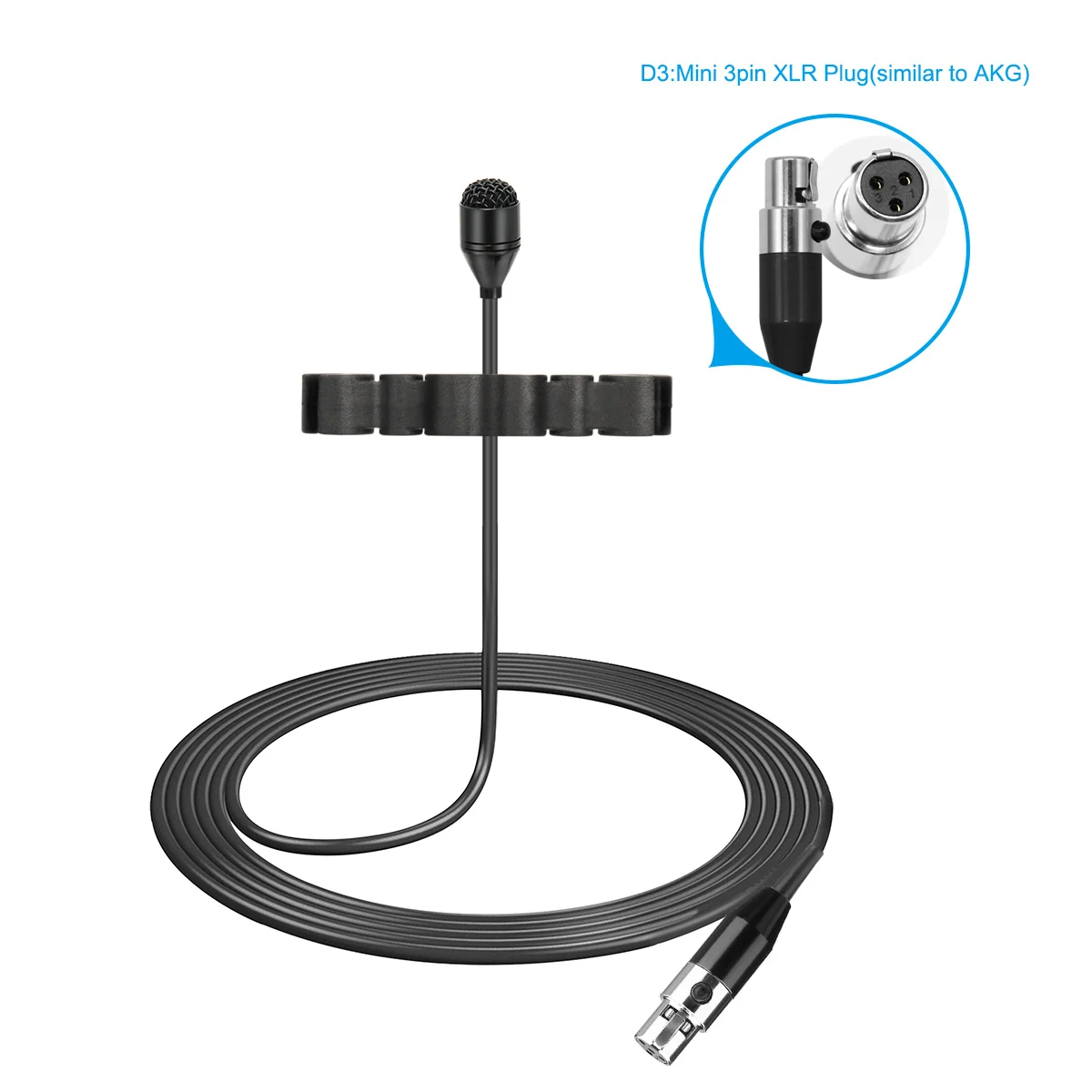 KIMAFUN Mini Wired Violin Microphone Musical Instrument Condenser Mics Omnidirectional Pickup for Shure AKG Wireless Bodypack