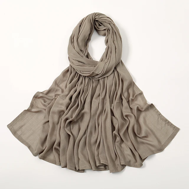 Nouveau Hijabs musulmans pour femmes écharpe mince châles unis Femme Musulman doux Viscose rayonne foulard islamique Turban bandeau 190x85 cm