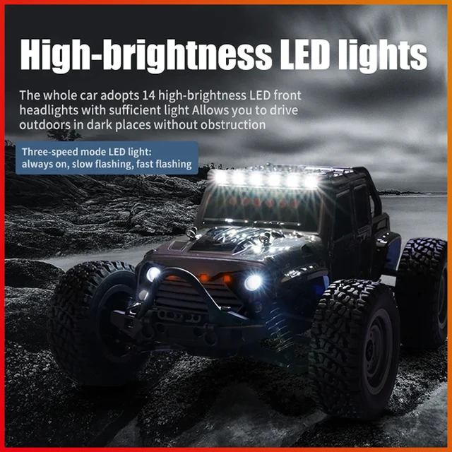 16103PRO 1:16 4WD RC Car with LED 2.4G Remote Control Cars 70KM/H High Speed Drift Monster Truck for Kids VS WLtoys 144001 Toys 4