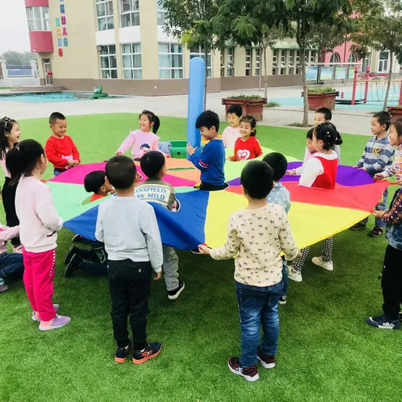

3M Kids Whack A Mole Game Rainbow Umbrella Kindergarten Outdoor Fun And Sports Paracaidas Toy Outdoor Toys For Children Dropship