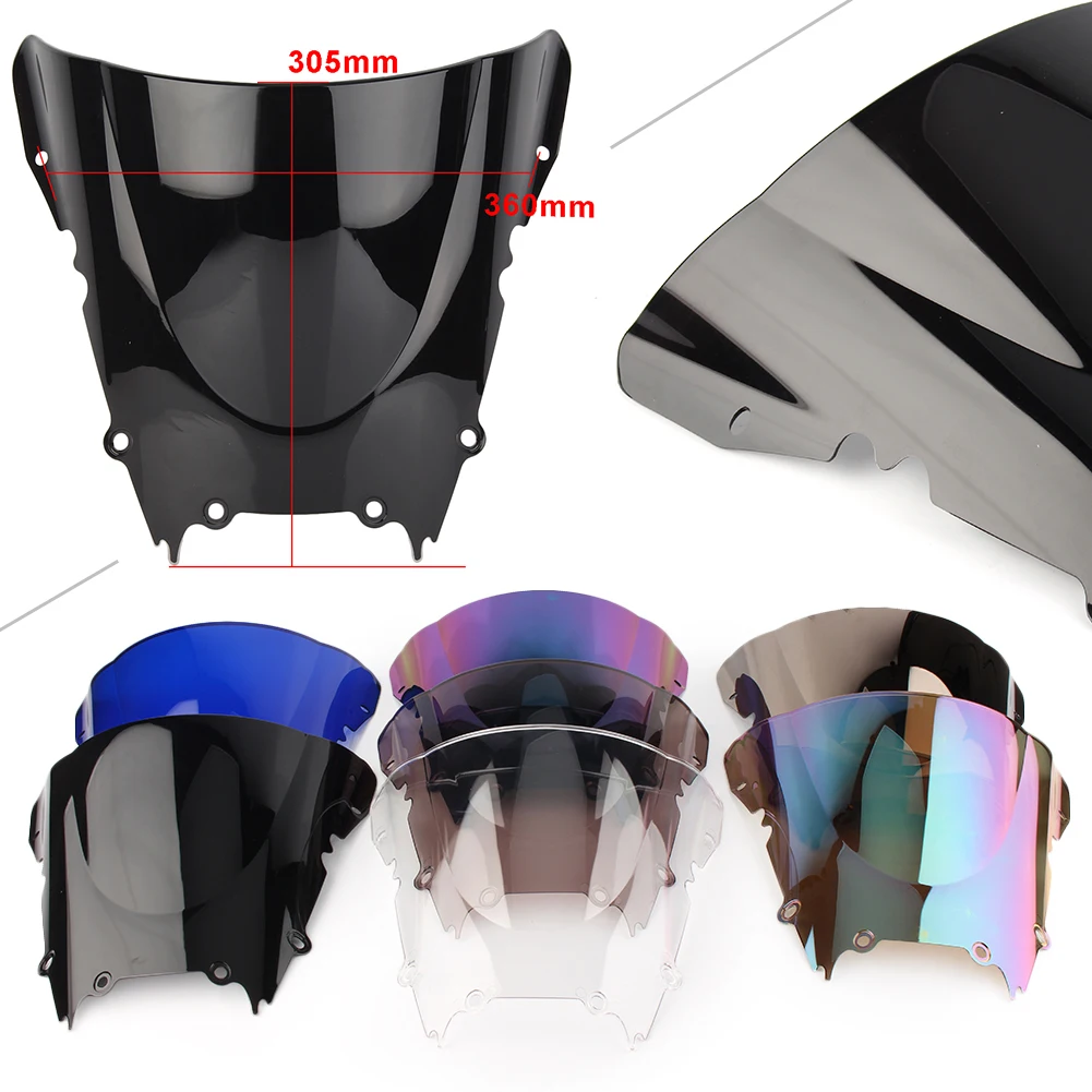 motocicleta dupla bolha windshield windproof abs windscreen para yamaha yzf