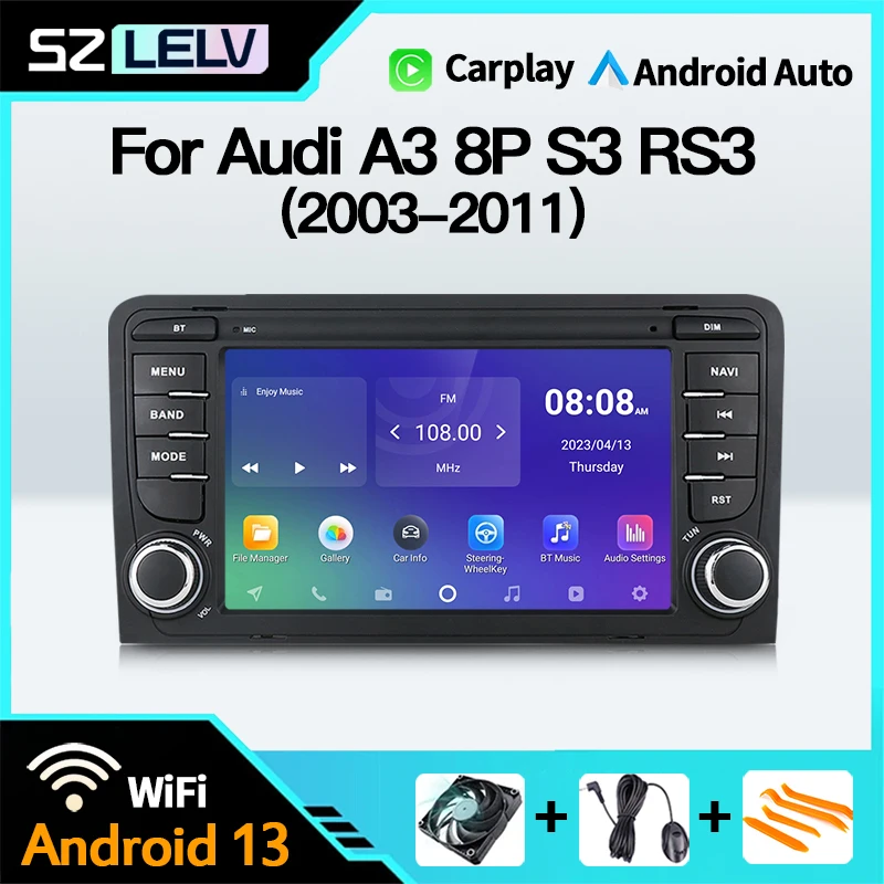 Radio Android 13 Para Audi A4 (2000-2009) | 9 Pulgadas CarPlay GPS WiFi 2GB+32GB | Kyrie-autoparts