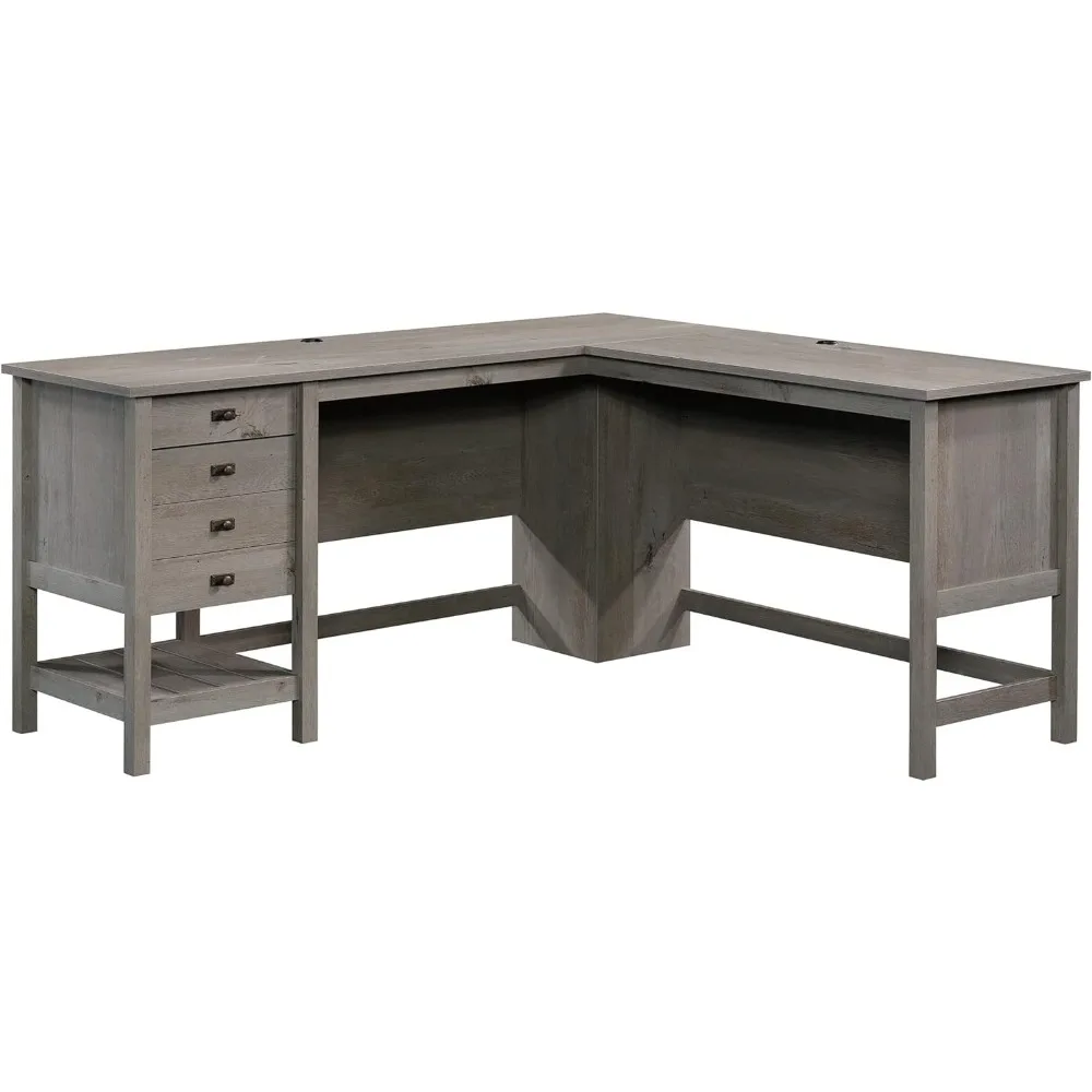 

Sauder Cottage Road L-Desk, L: 65.12" x W: 58.66" x H: 29.76"