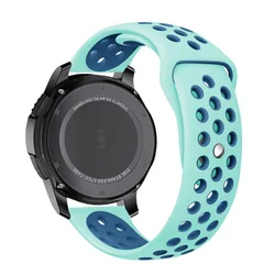 Premium Silicone Sport Bracelet - 20mm/22mm Strap for 20MM (Teal color-bule)