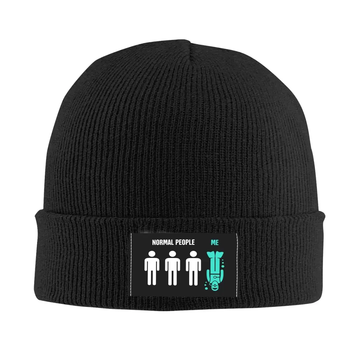

Normal People Scuba Diving Skullies Beanies Caps For Men Women Unisex Winter Warm Knitting Hat Adult Dive Divers Bonnet Hats