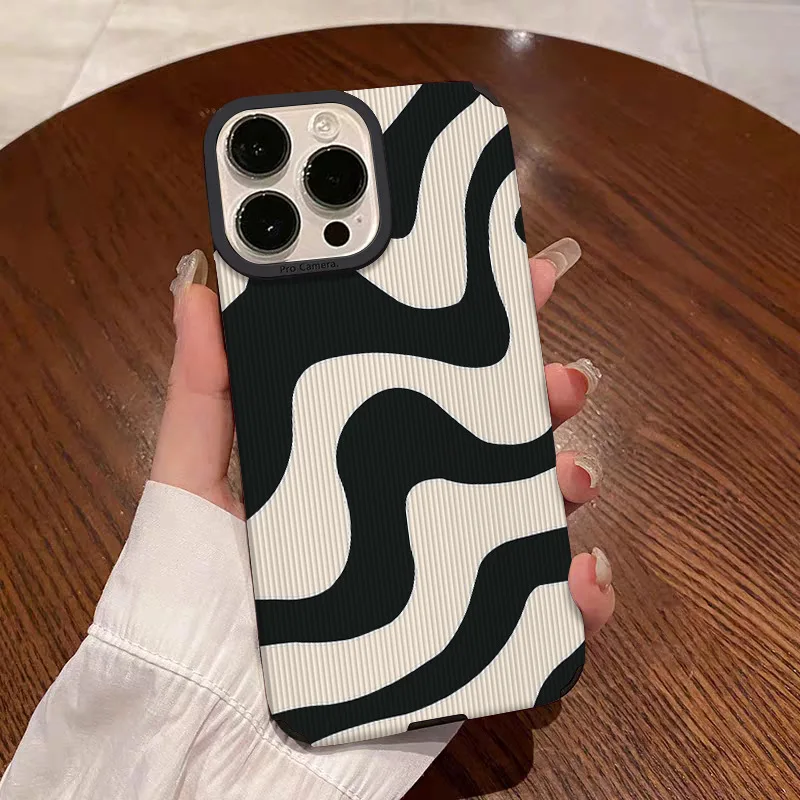 Chic Zebra Stripe Shockproof Phone Case with Soft Back Cover