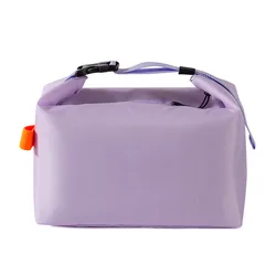 Insulated Portable Lunch Tote with Aluminum Foil Lining (Purple)