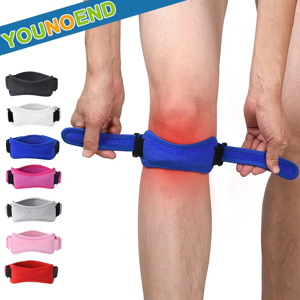 

1Pair Adjustable Knee Patellar Tendon Support Strap Band Knee Support Brace Pads for Jumpers Running Basketball Outdoor Sport