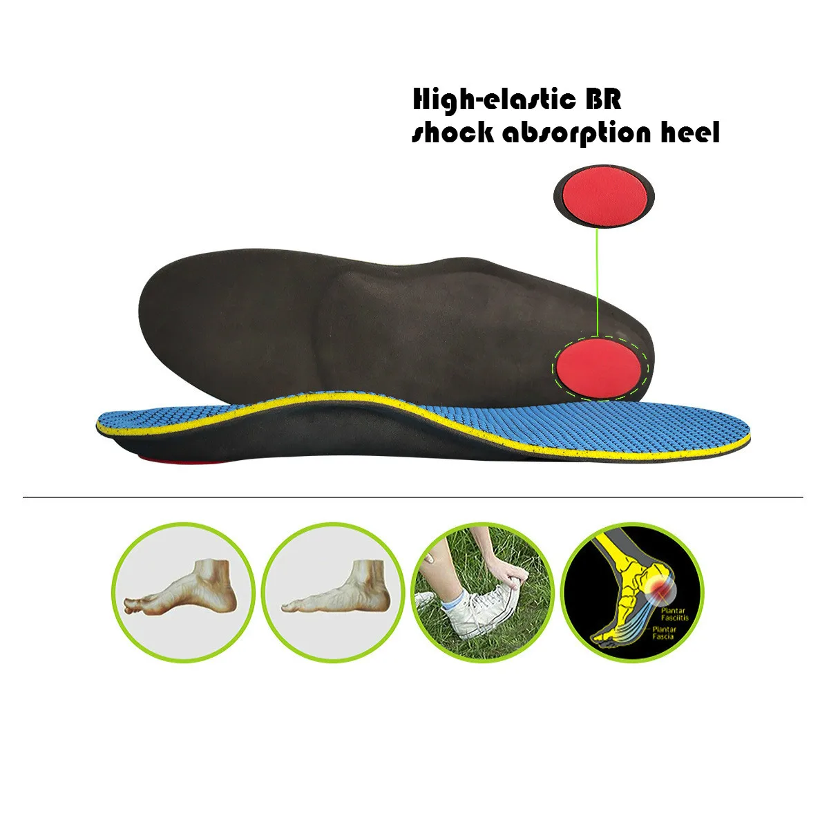 Eva Orthopedic Insoles For Men And Women Flat Foot Arch Support Valgus Corrector Arch Height 2.5cm Shoe Insole Cushion Inserts