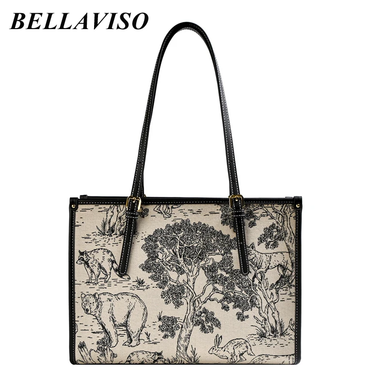 

BellaViso нишевая дизайнерская женская сумка через плечо, Женская Модная Портативная вместительная сумка из ткани Оксфорд, доставка женских сумок