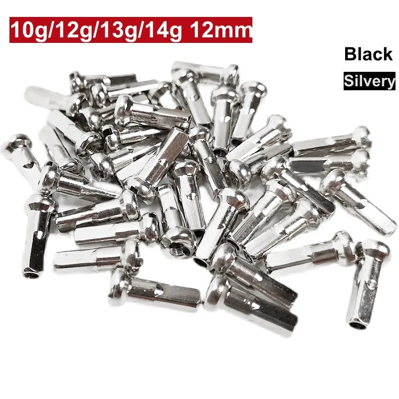10pcs/lot Bicycle Spoke Cap 10G 12G 13G 14G 12mm Steel Spoke Nipples For MTB Bike Folding Bikes Parts White Black Wheel Parts