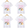 2024 New Disney Princess Graphic Birthday Girl Kids T Shirt Age 1 2 3 4 5 6 7 8 9 Years Girls Clothes Party Kawaii Baby T-Shirts 1