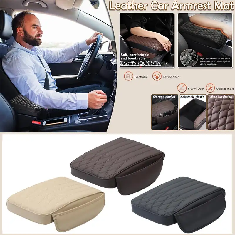 Console Central Armrest Soft Pad Cushion Mat Universal Car - Temu Ireland