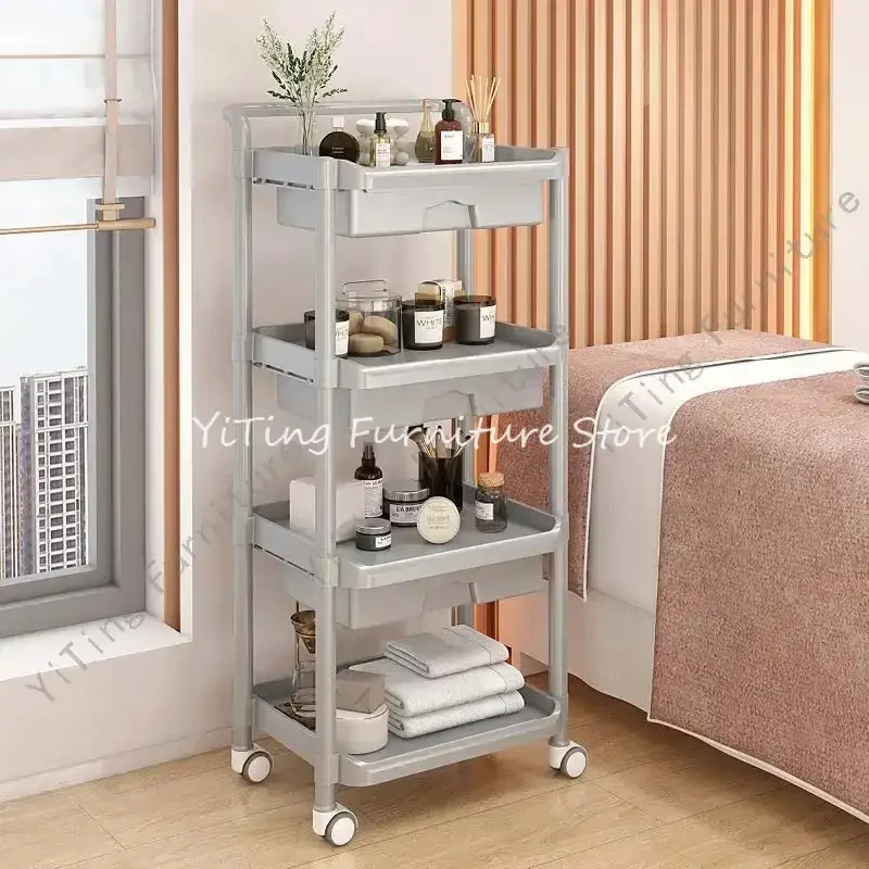 Rolling Beauty Manicure Salon Trolley Cosmetic Tattoo Storage Salon Trolley Medical Lash Chariot Coiffure Beauty Furniture KMST