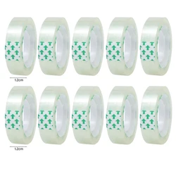 Versatile Clear Adhesive Tape - Strong Sealing Solution for Office, School, and Home Use (10Rolls - 1.2cm)