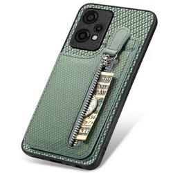 Zipper Leather Wallet Stand  Back Case for Vivo V60E (Green)