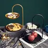 Double Layer Fruit Storage Tray Candy Snack Organizer Plate Nordic Family Party Dessert Rack Home Wedding Decoration 2