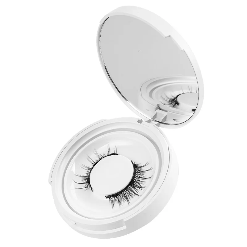 2pairs Natural Magnetic Eyelashes with clip makeup set magnet false eyelashes glue-free reuseable long-lasting trival lashes