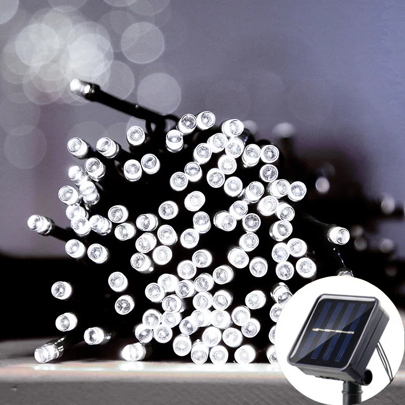 Enchanting Solar-Powered Fairy LED String Lights for Outdoor and Holiday Decor