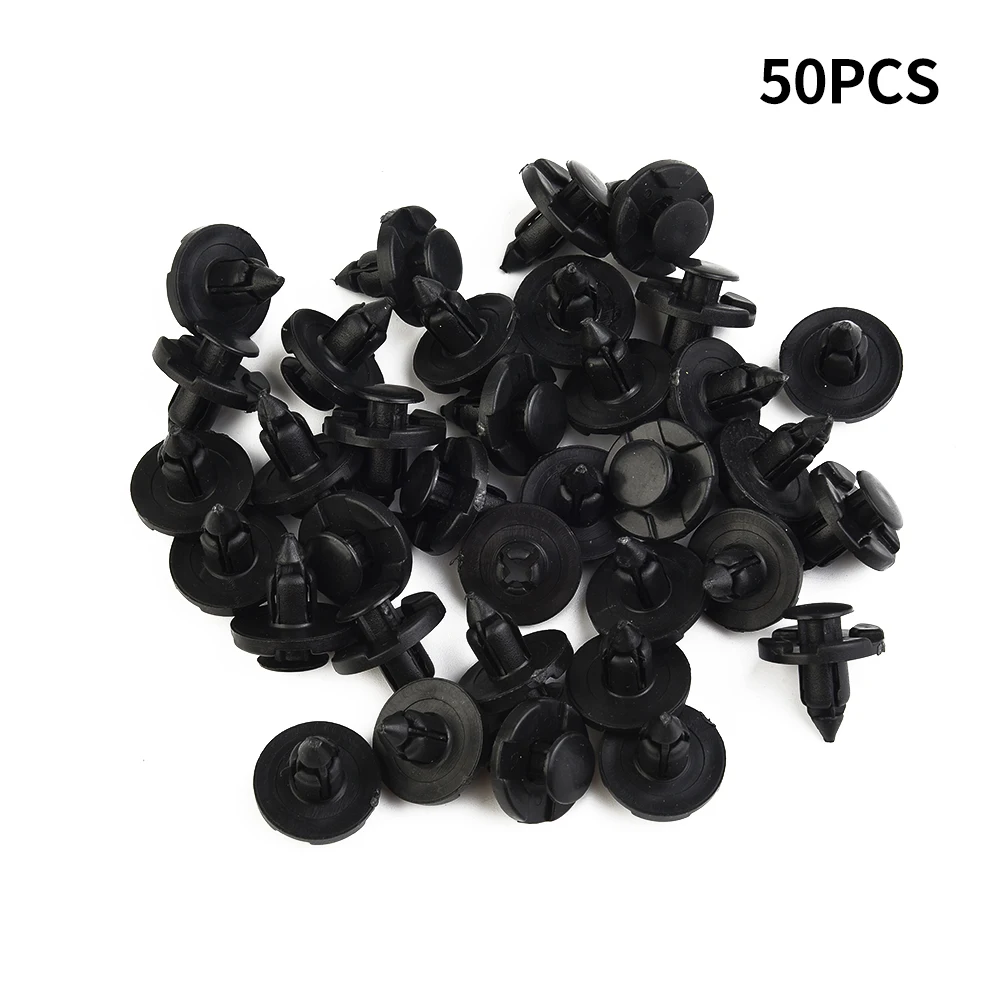 

50pcs 8mm Car Plastic Rivet Fasteners Interior Bumper Fender Fixing Clips Cover Automotive Bumper Fasteners