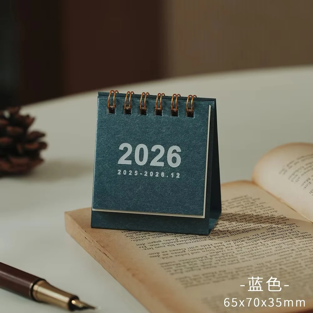 2026 미니 심플 캘린더 소형 책상용 캘린더 창의적인 코일 캘린더 플래너 데스크탑 장식 사무용 문구