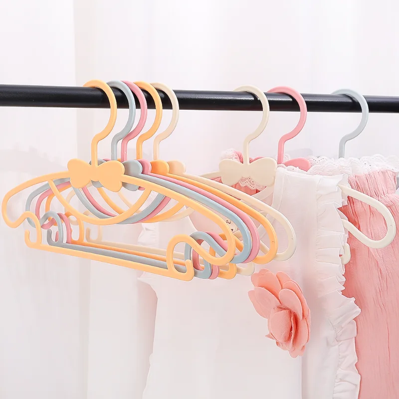 Portable Kid Clothes Hangers - Bow-knot Design, Clothes Drying Rack For  Children Clothes, Plastic Baby Hangers - Temu