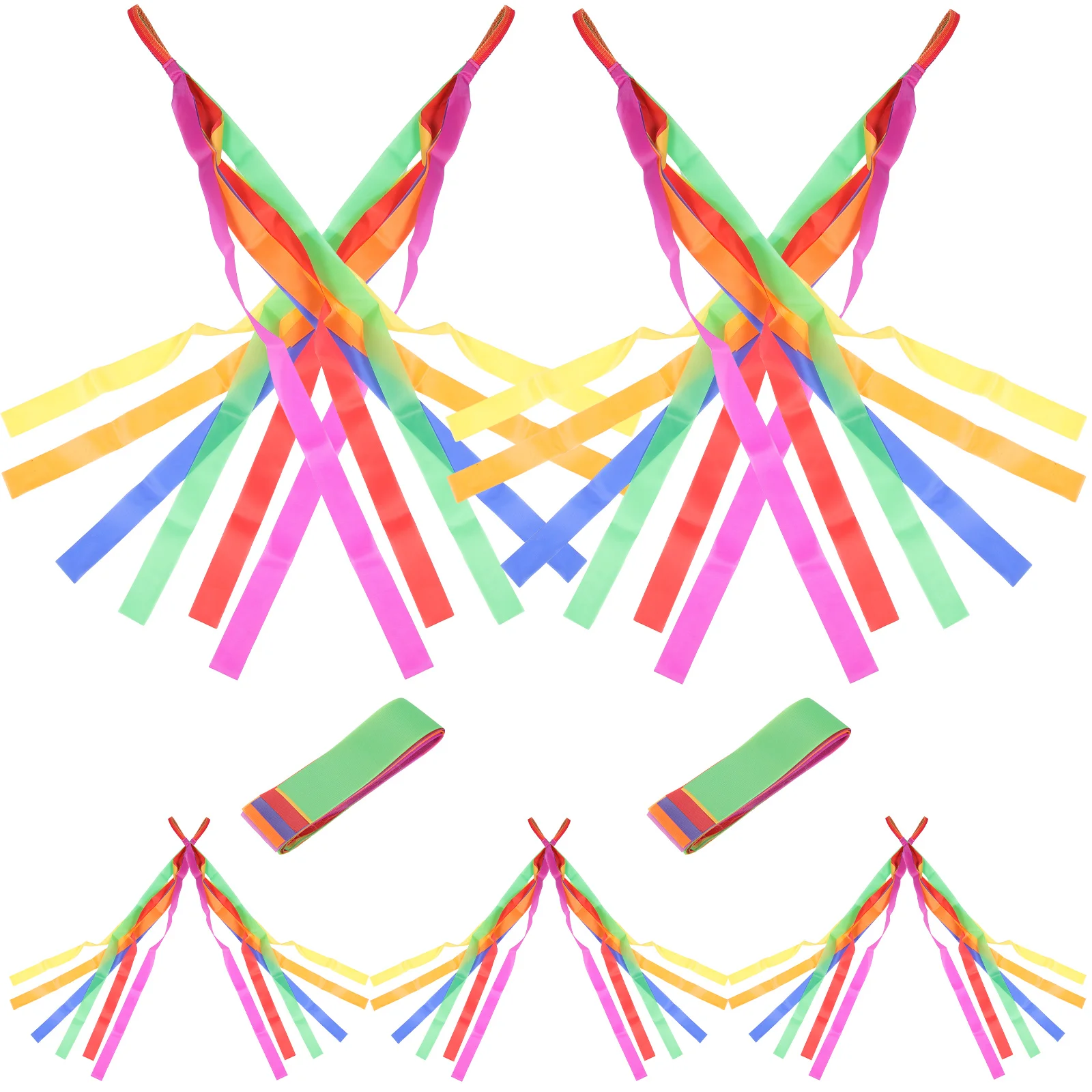 

Rainbow Ribbon Dance Ribbon Colored Ribbon Kids Toys Beautiful Rainbow Ribbon For Wedding Decoration (Multi-Colored)