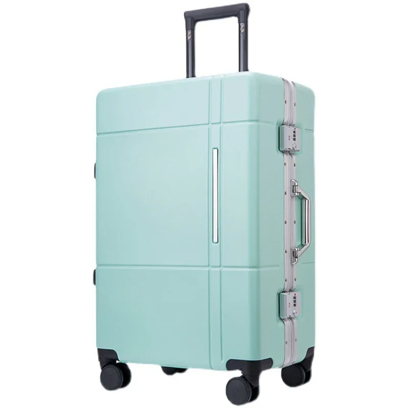 

New Universal Wheel Trolley Travel Case Print Logo Student 20 24 Inch Aluminum Frame Suitcase Large Capacity Trunk Dropshipping
