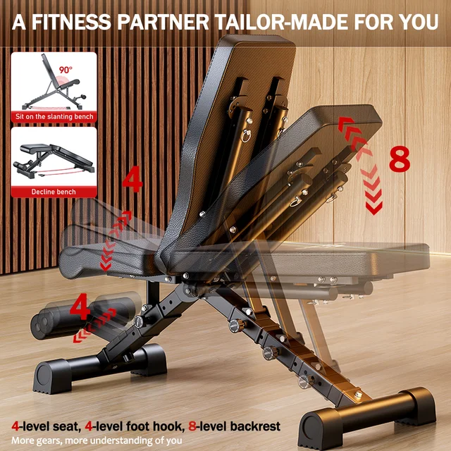 7040-221317.jpeg Weight Bench for Full Body Workout Multifunctional Strength Training Dumbbell Bench Press Adjustable Foldable 1000 lbs Capacity