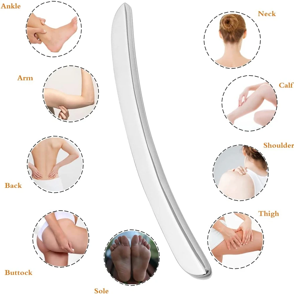 Stainless Steel Gua Sha Massage Tool Scraper Physical Therapy Fascia Knife Myofascial Release IASTM Tools Physiotherapy Knife