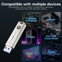 HP 32GB Flash Drive USB3.2 Disk 64GB 128GB 256GB High Speed External Storage Metal Pen Drive USB Sticks for PC Desktop 5