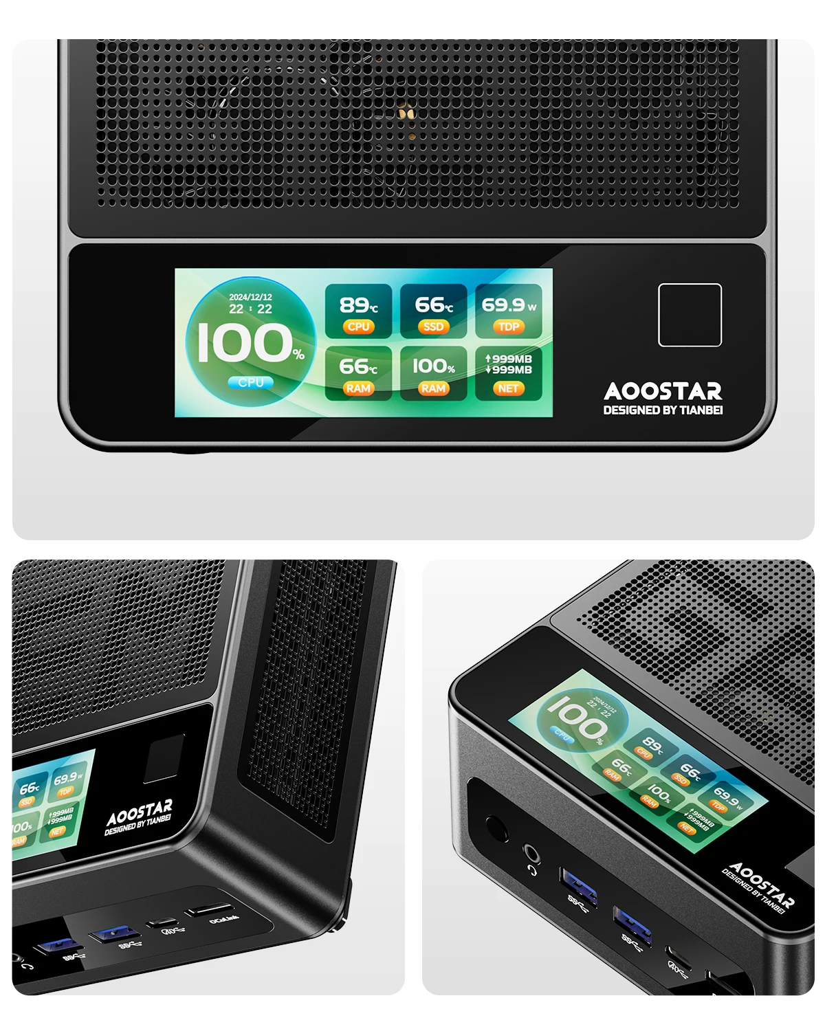 Amazon.co.jp: AOOSTAR ミニPC AMD Ryzen7 6800h 32G/1T DDR5