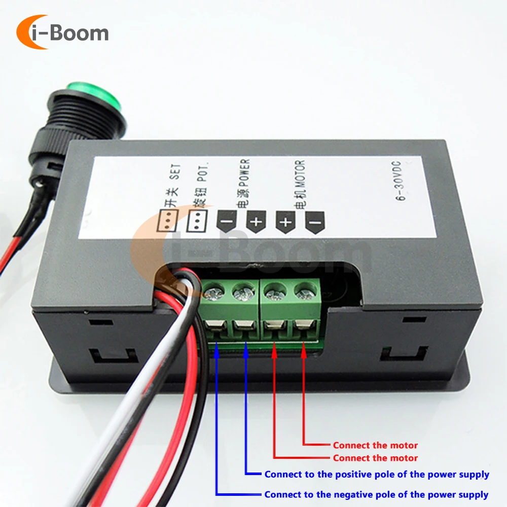 DC 6V 12V 24V Pwm Motor Speed Controller Infinitely Variable Led Digital Display Motor Control Module