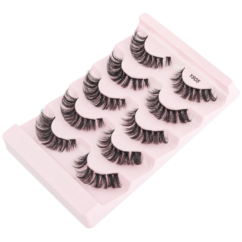 Reusable Faux Mink False Eyelashes Crisscross Lashes