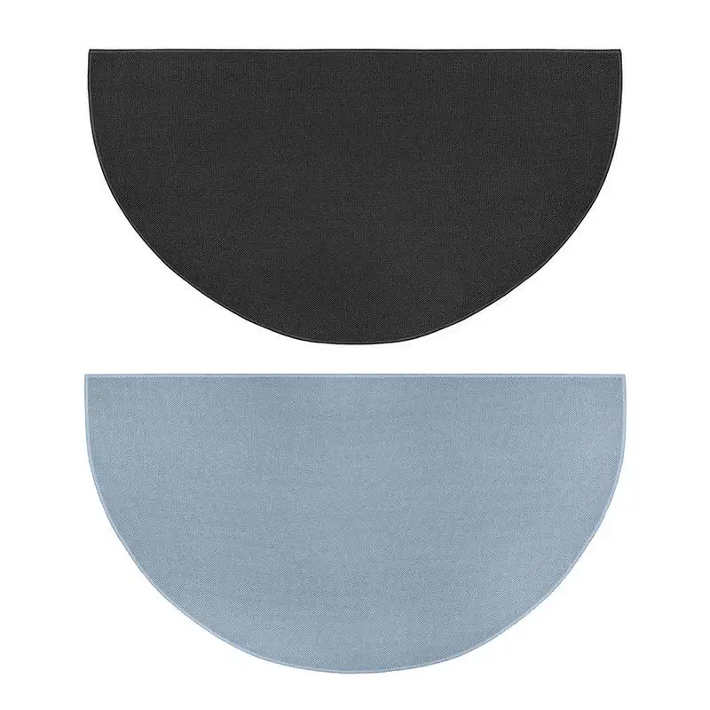 

Fireplace Fireproof Mat Multifunction Heat Insulation Semicircular Floor Mat With Glass Fiber Fireproof Non-slip Mat For Home