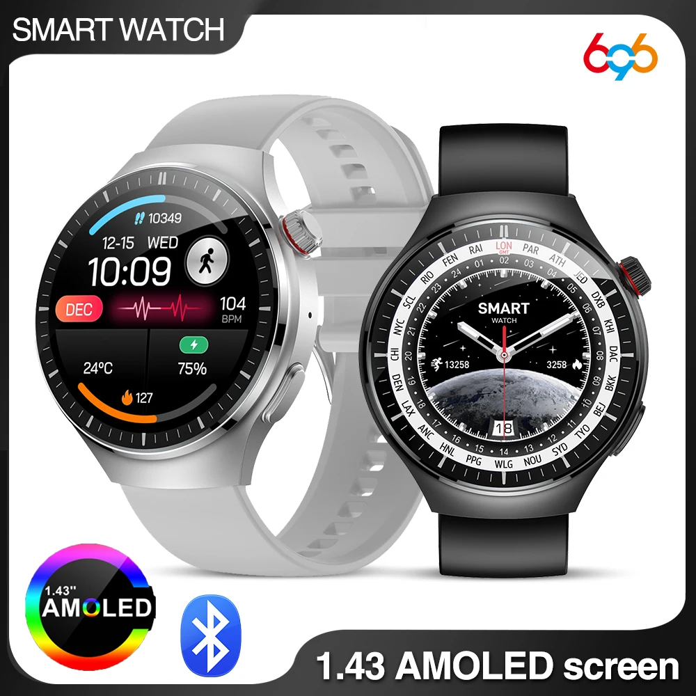 

1.43" AMOLED Screen Men Women Blue Tooth Call Smartwatch Sports Heart Rate Healthy Bracelet Waterproof Music Play Smart Watch