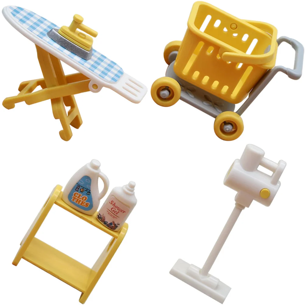1Set Mini Washing Machine Set for Kids Pretend Play Simulation Educational Role Play Game