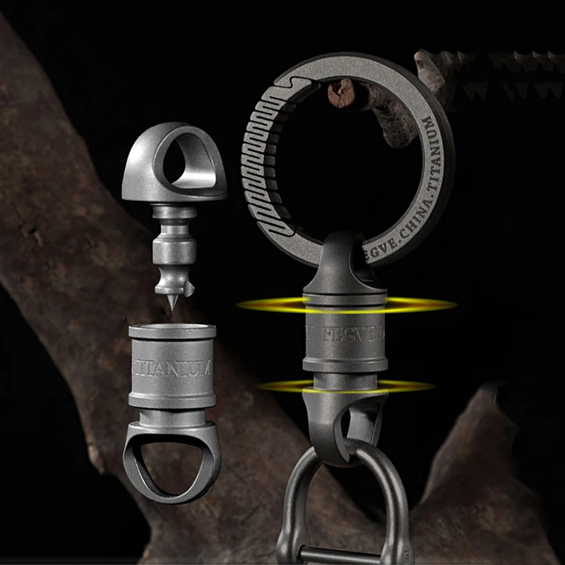 High End All Titanium Combination Key Chain Men's Super Light Waist Hang Car Keychain key Ring Can Quick Disassembly Accessories