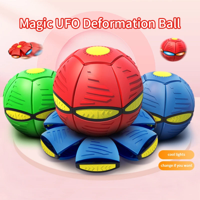 LEJIA Bola de disco Flying UFO plana com luz e música Magic Flying Ball