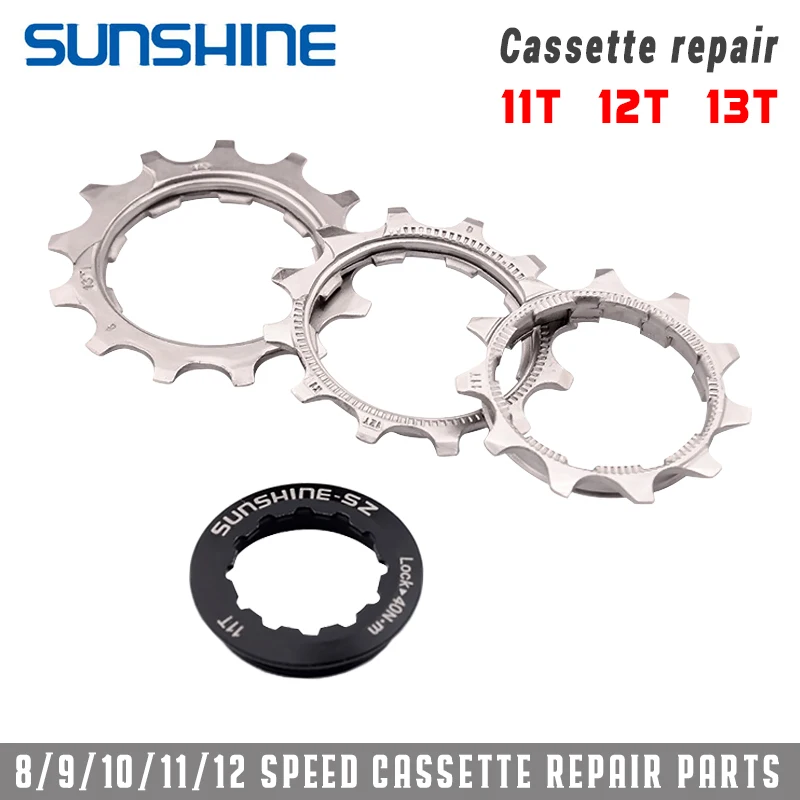 Bicycle Cassette SUNSHINE-SZ 11 Speed 11T 12T 13T Flywheel Pinion Repair Parts Locking Cover