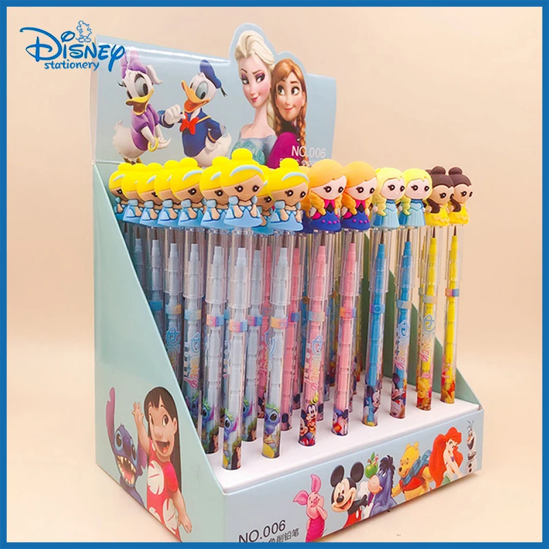 

Карандаш из мультфильма Disney, силиконовая пуля, карандаш для рисования без порезов, студенческий подарок для письма, канцелярские принадлежности, школьные принадлежности, 56 шт.