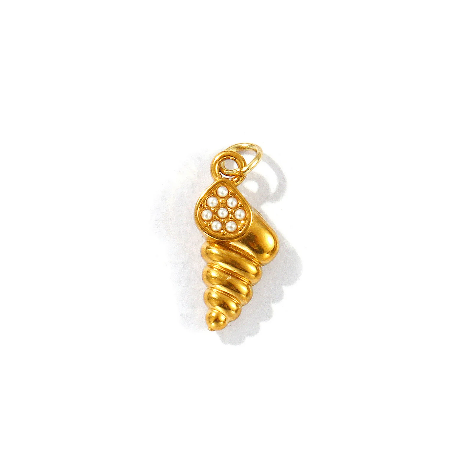 2 Stück 304 Edelstahl Ozean-Schmuckanhänger 18K Vergoldet Acryl Imitationsperle Krabbe Schildkröte Muschel Anhänger für DIY-Herstellung – Detail 6